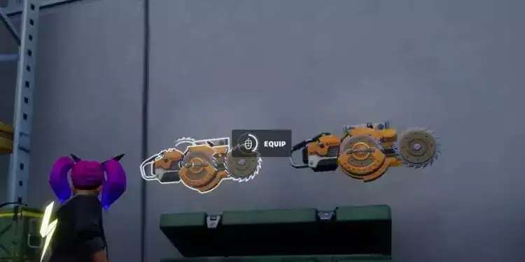 Hold equip button for a few seconds to Ripsaw Launcher.