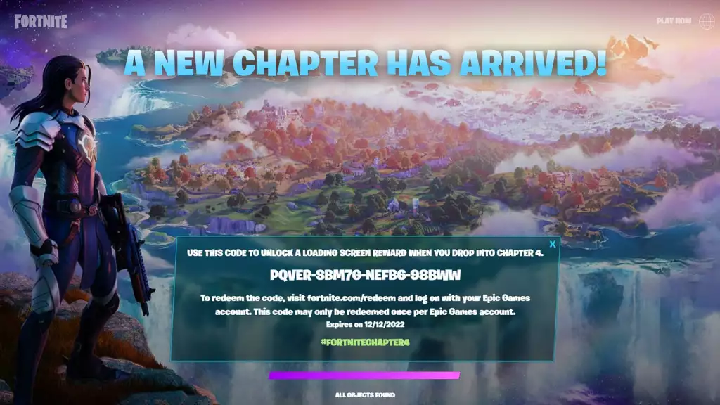 fortnite qr code chapter 4 website homepage discover items coordinates loading screen reward code