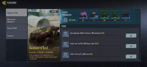 Cod mobile season 7 end of season missions and rewards
