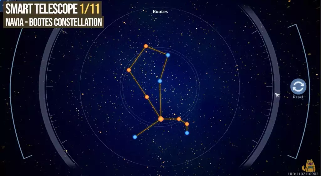 Tower of Fantasy Navia Bootes Constellation Smart Telescope Puzzle Riešenie