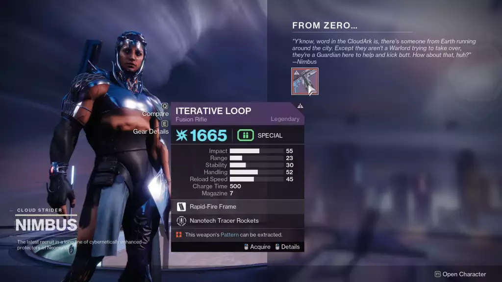 Get the Iterative Loop weapon from Nimbus