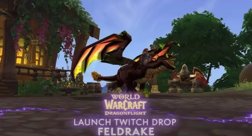 WoW Dragonflight Twitch drops rewards how to get feldrake dates times world of warcraft
