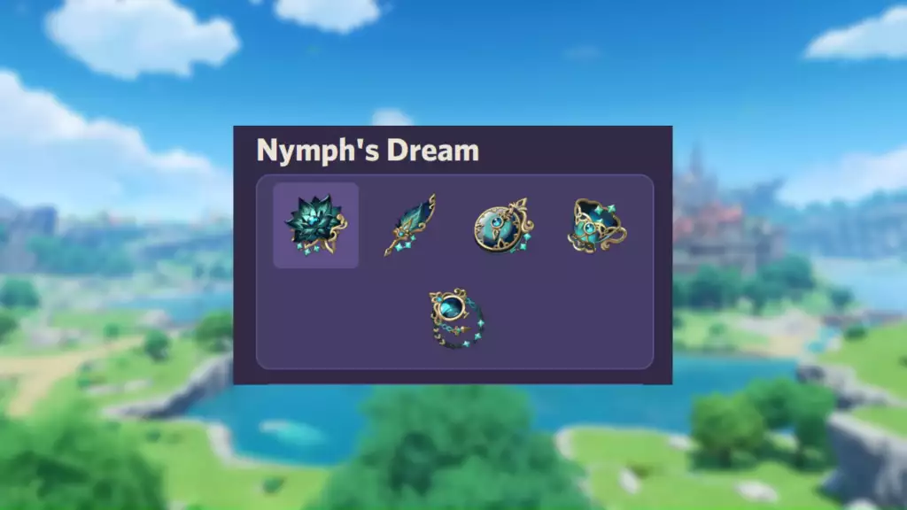 Nymph's Dream Artifact set in Genshin Impact 3.6 update.