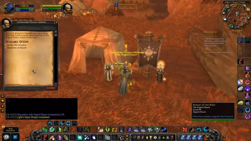 Shadows of Doom Guide WoW Wrath of the Lich King Classic start quest by speaking to Commander Thomas