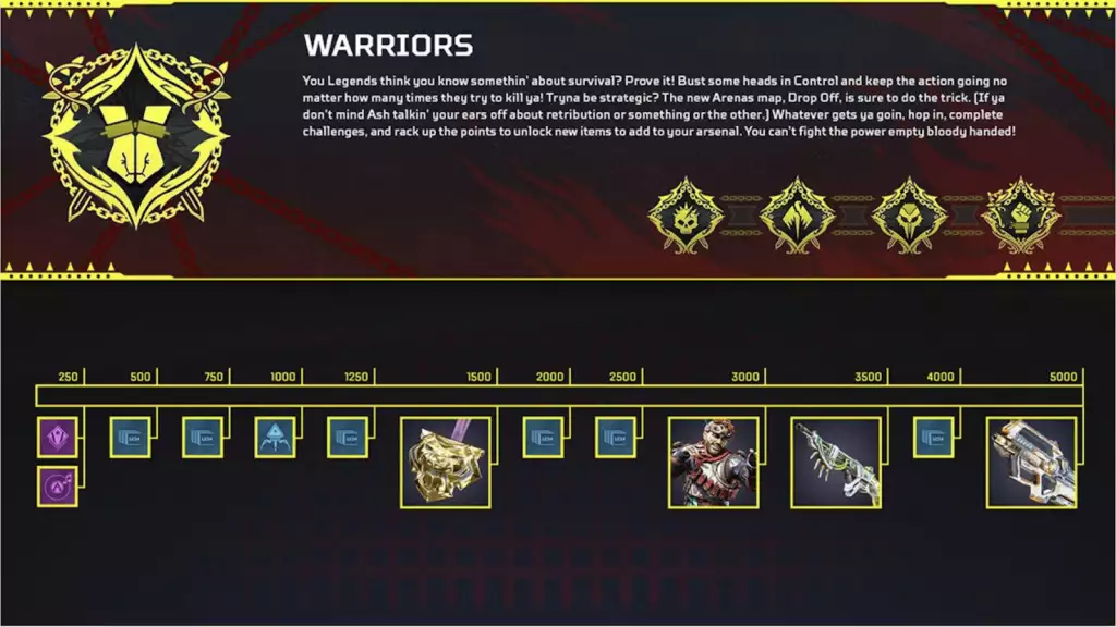 Apex Legends Warrior Collection event tracker