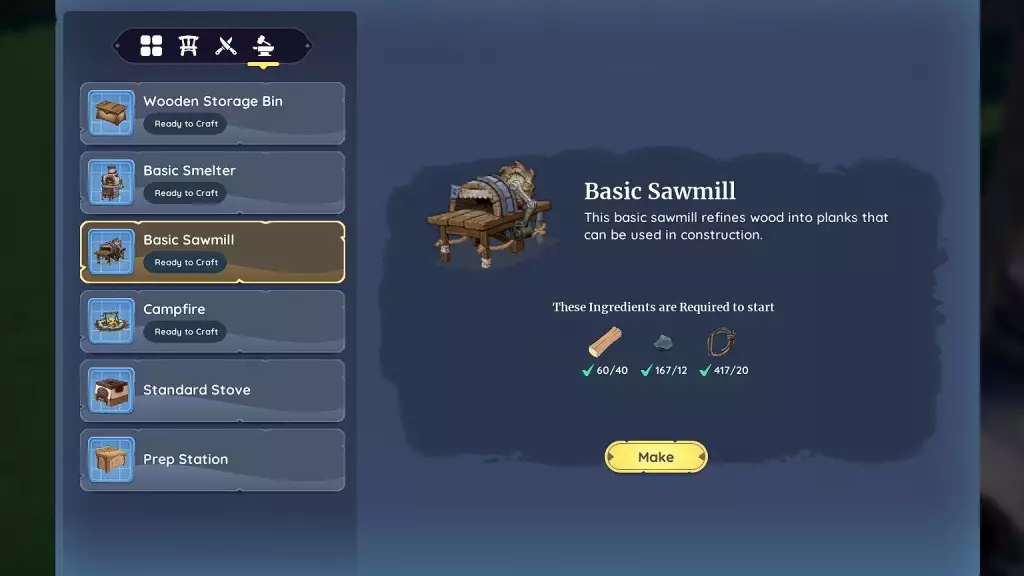 palia resources guide sapwood how to get how to use sapwwod planks basic sawmill foraging skill ashura 