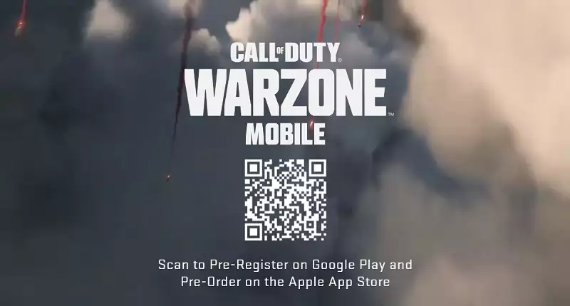 Warzone mobile pre-register android pre-order ios apple app store google playstore QR code scan all rewards call of duty