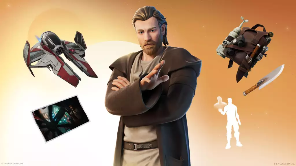 Fortnite Obi-Wan Kenobi skin back bling pickaxe