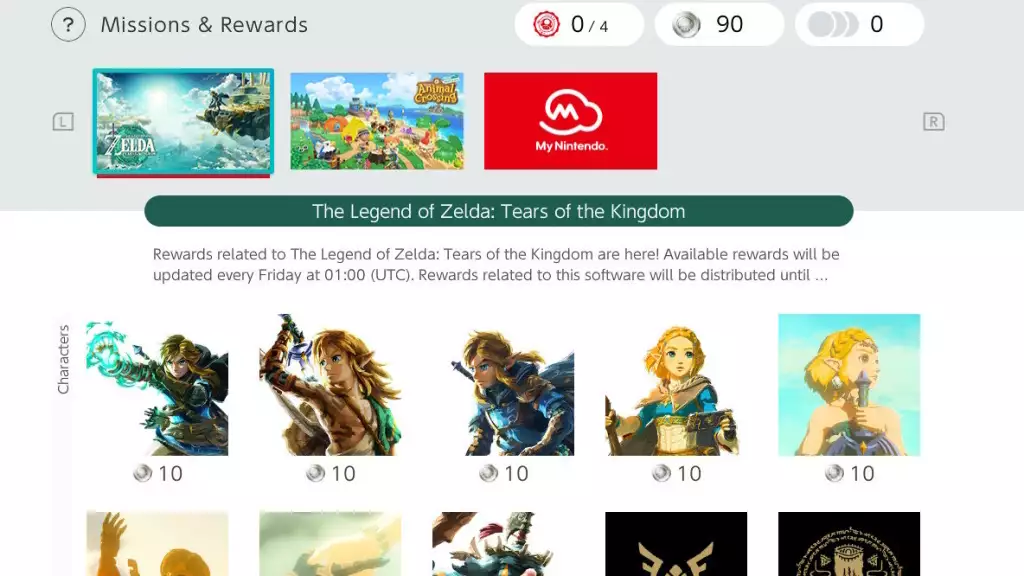 the legend of zelda tears of the kingdom rewards guide custom icon how to get nintendo switch online missions rewards home page
