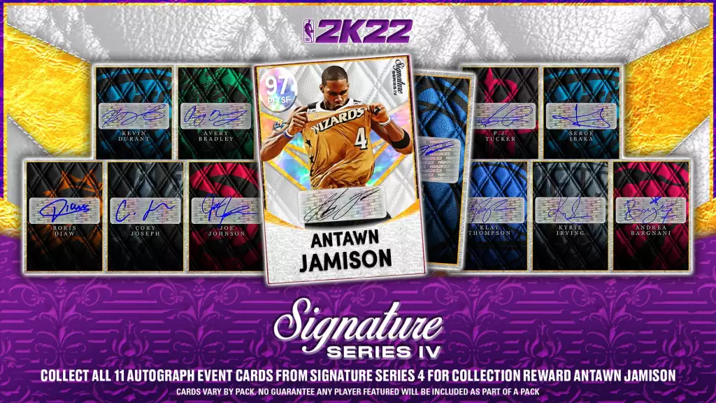 NBA 2K22 Signature Series IV Autograph Cards 