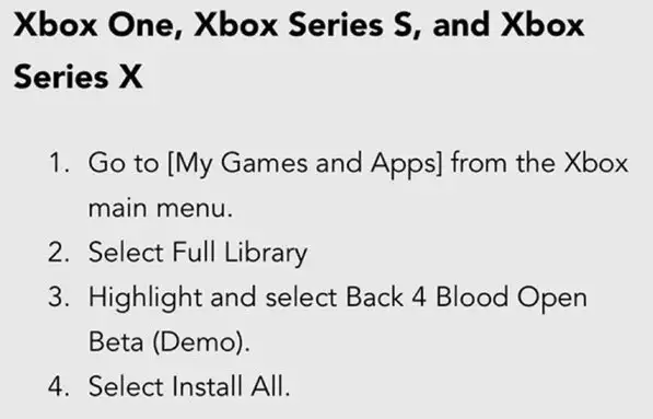 Back 4 blood now downloading download xbox how to fix