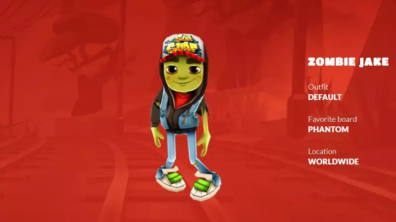 Rarest skins in Subway Surfers Zombie Jake available to play in Halloween