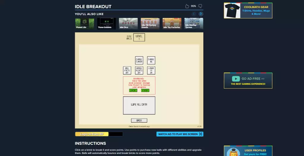 How to redeem codes in Idle Breakout.