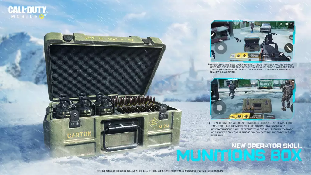 Call of duty COD mobile Season 11 new operator skill munitions box how to unlock effects