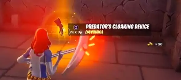 Predator's Cloaking Device fortnite mythic item how to get