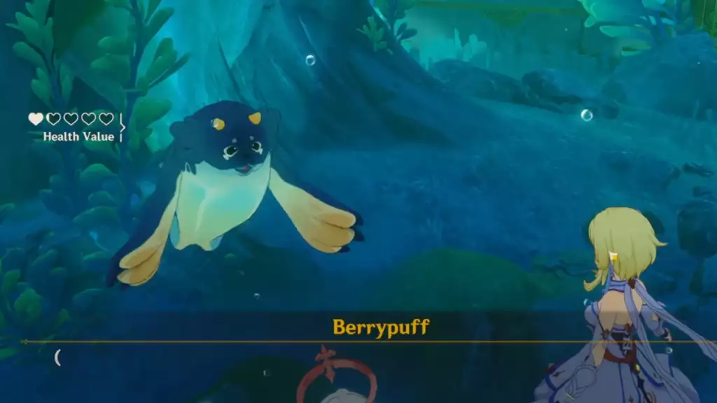 Conversing with Berrypuff in the quest.