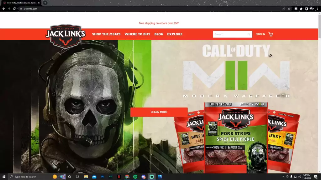 Ghillie Suit was a part of collaboration between Activision and Jack Links. 