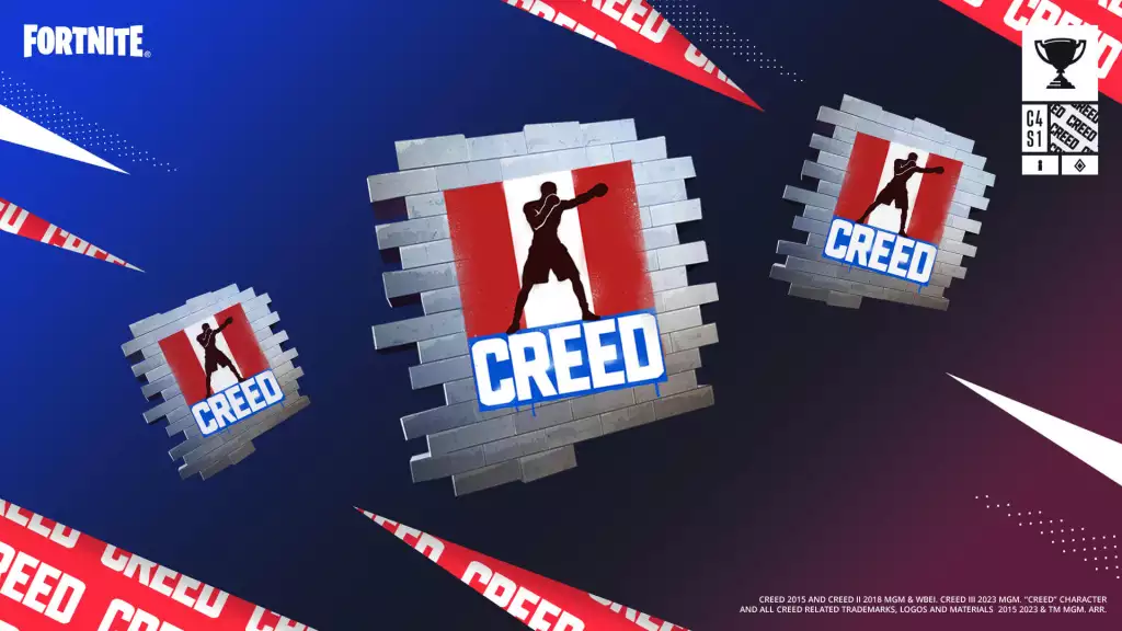 Creed Brand Spray in Fortnite. 