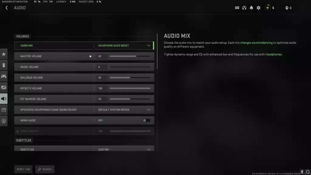 Best audio settings for Call of Duty: Warzone 2. 