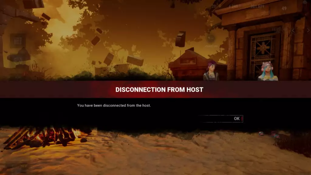 dead by daylight disconnection from host