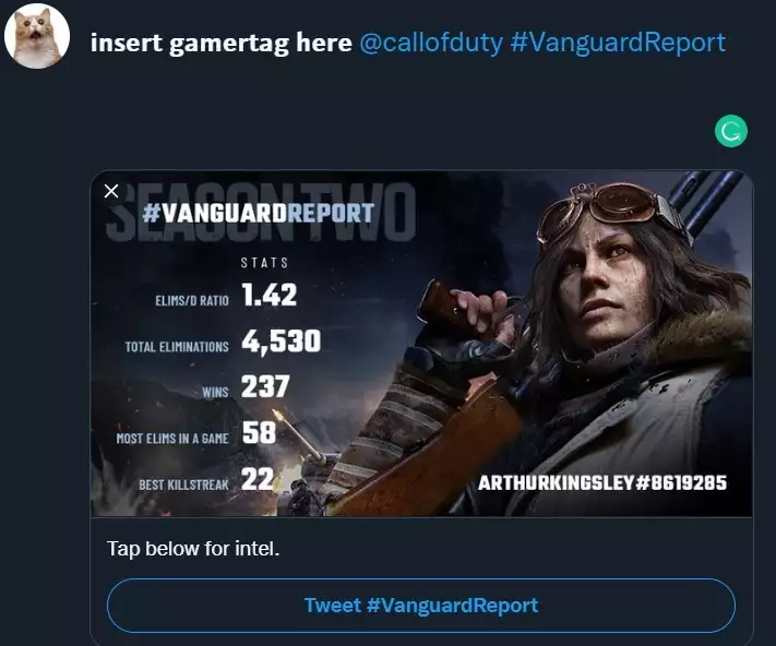 Call of duty cod vanguard report how to get stats new reports