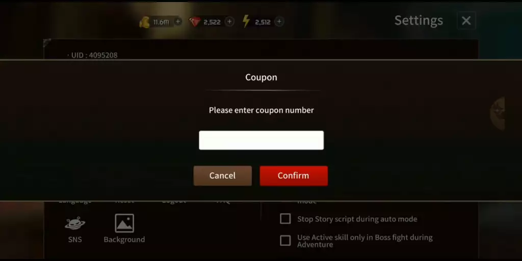 Steps to redeem Sword Master Story coupon codes. 