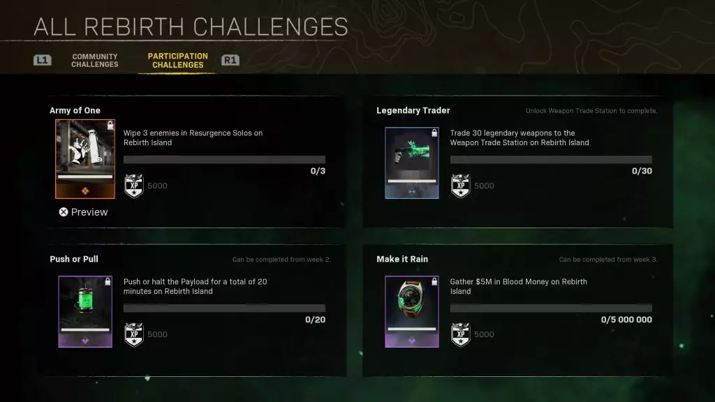 warzone pacific season 2 reloaded rebirth reinforced participation challenges