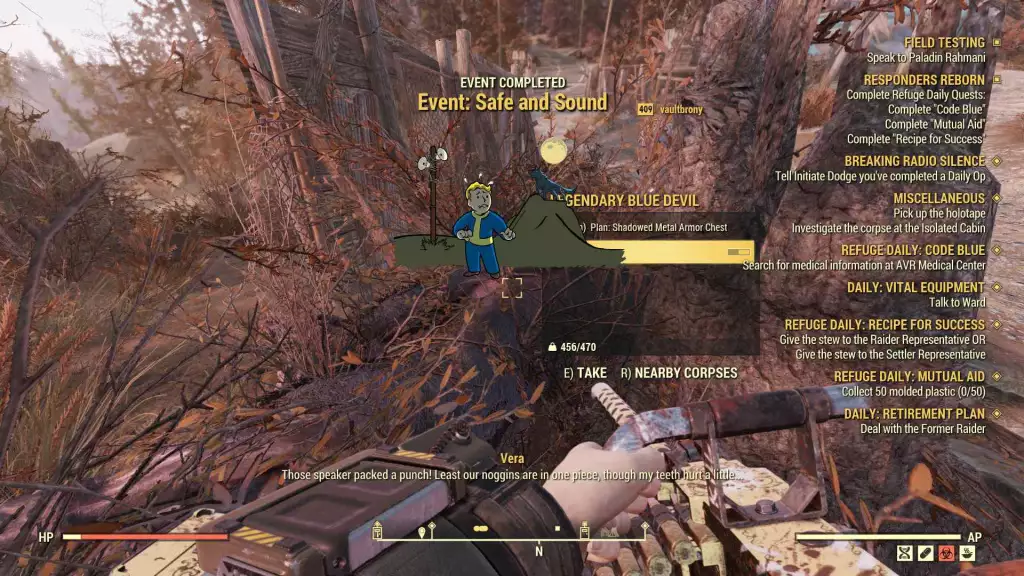 Fallout 76 how to complete Safe and Sound event