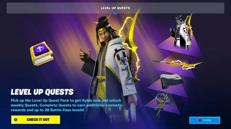 fortnite players purchase ayida level up quest pack vbucks