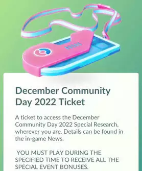 pokemon go events guide community day december 2022 special research ticket purchase in-game shop