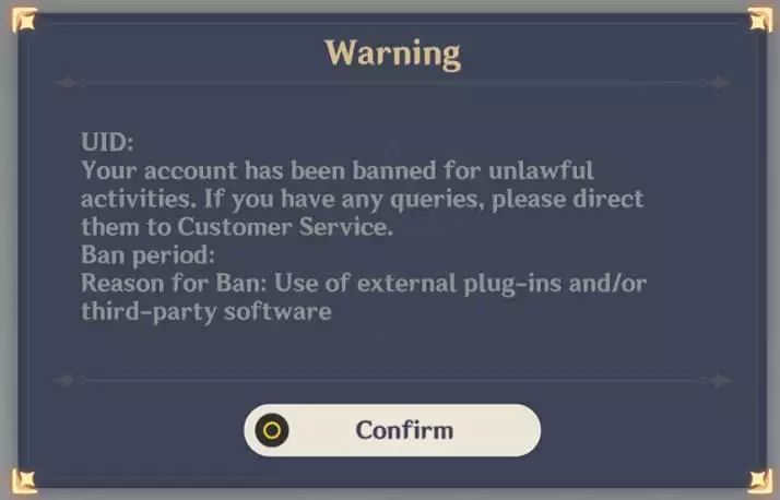 Many Genshin Impact players have been banned for using third-party applications to change the game files.
