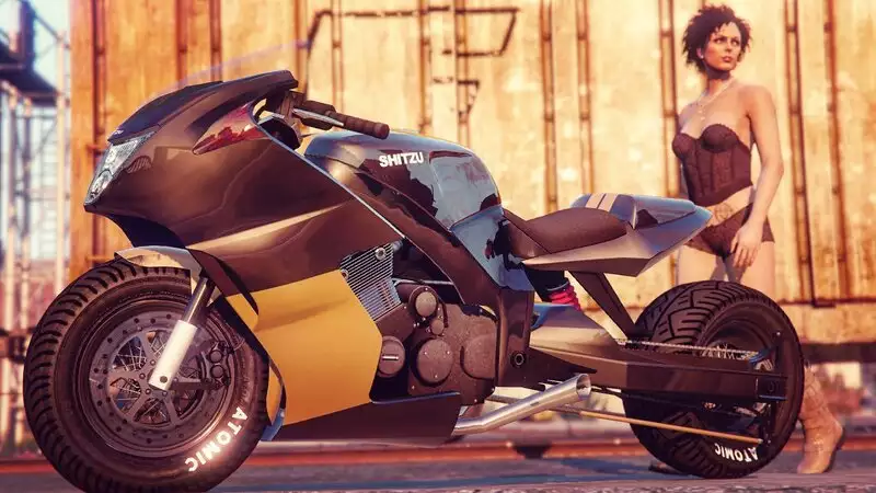 The Shitzu Hakuchou Drag bike in GTA Online next gen-version