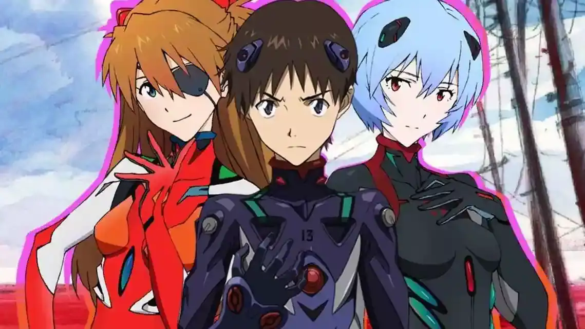 The characters in Neon Genesis Evangelion protect the earth with giant mech suits.